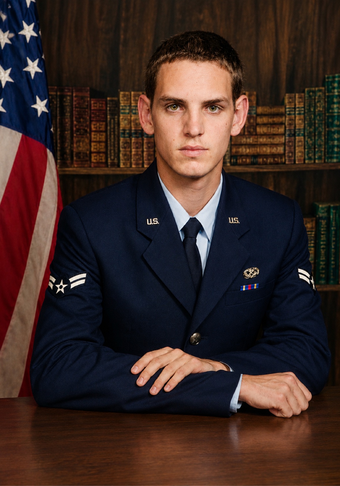 Jason McClaren in Air Force dress blues